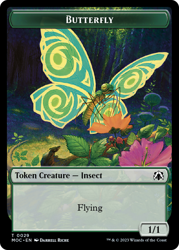 Butterfly // City's Blessing Double-Sided Token [March of the Machine Commander Tokens] | Pegasus Games WI