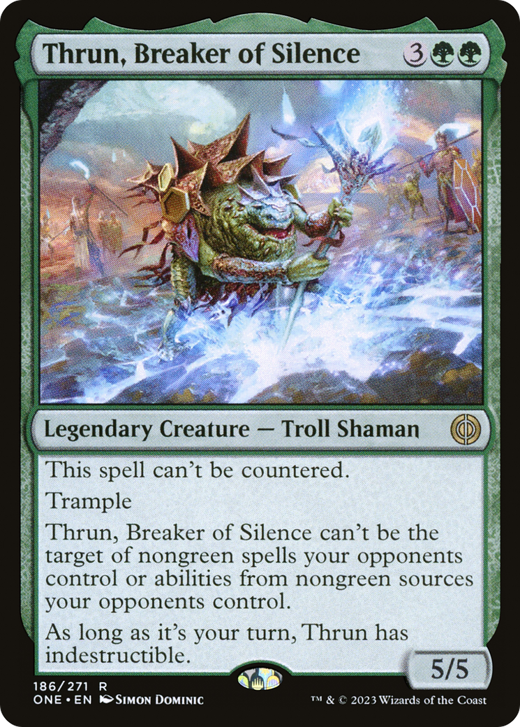 Thrun, Breaker of Silence [Phyrexia: All Will Be One Prerelease Promos] | Pegasus Games WI