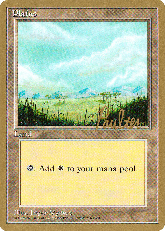 Plains (pp365) (Preston Poulter) [Pro Tour Collector Set] | Pegasus Games WI