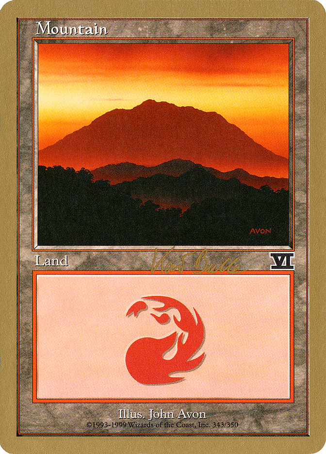 Mountain (kb343) (Kai Budde) [World Championship Decks 1999] | Pegasus Games WI