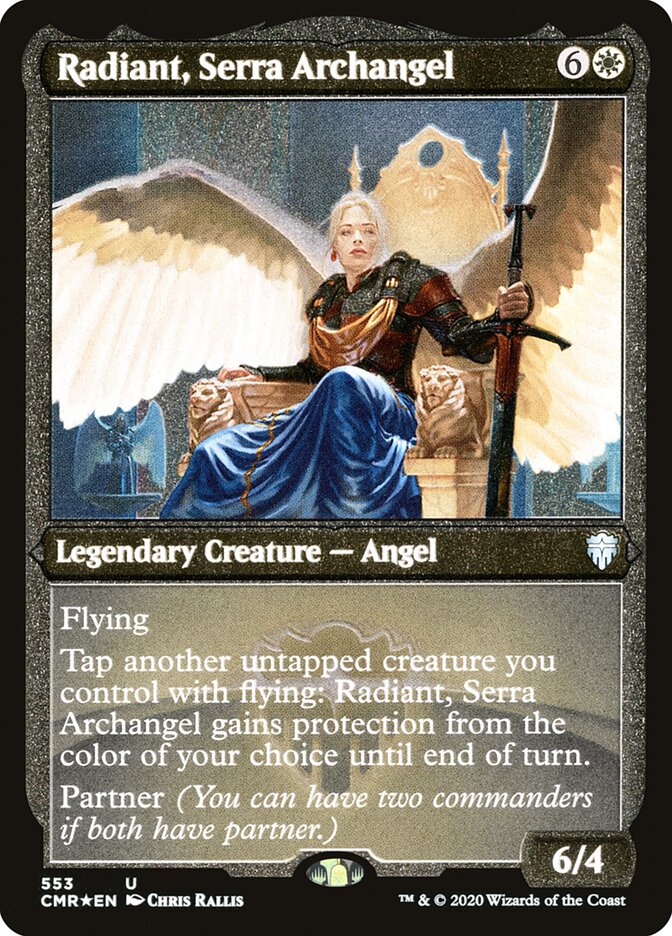 Radiant, Serra Archangel (Etched) [Commander Legends] | Pegasus Games WI