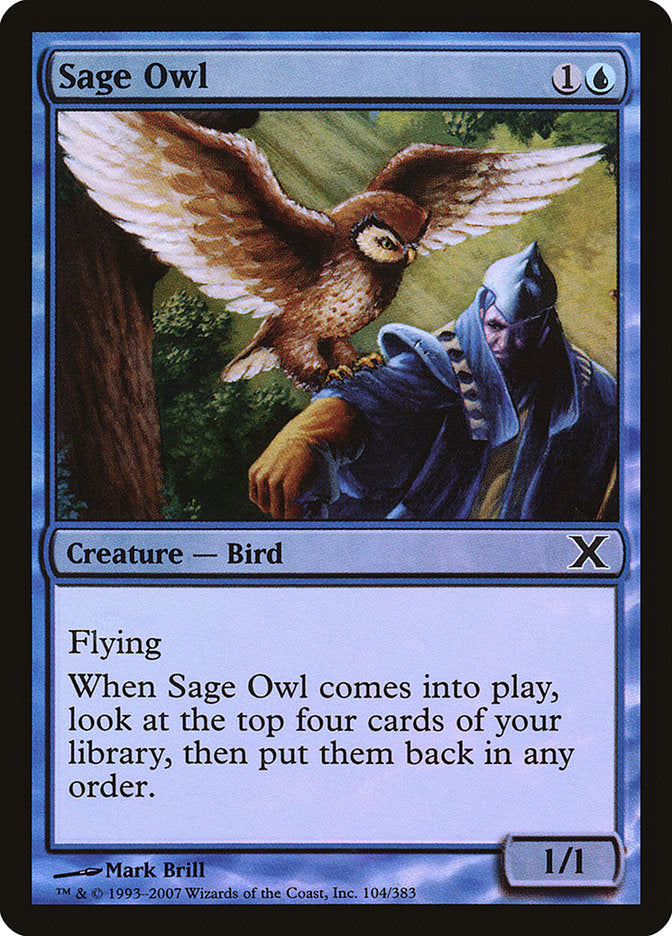 Sage Owl (Premium Foil) [Tenth Edition] | Pegasus Games WI