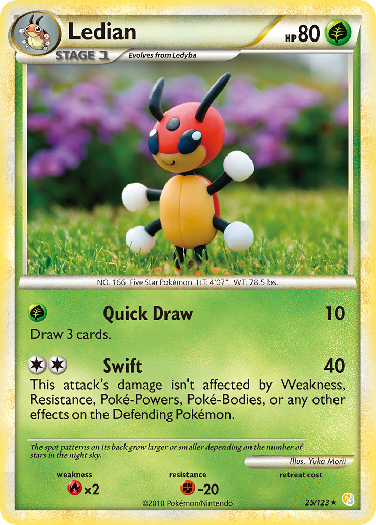 Ledian (25/123) [HeartGold & SoulSilver: Base Set] | Pegasus Games WI