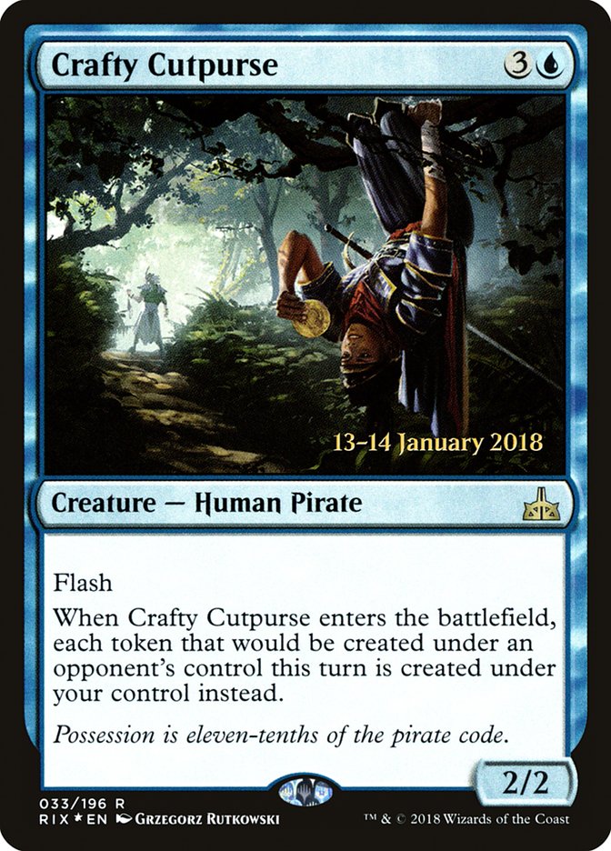 Crafty Cutpurse [Rivals of Ixalan Prerelease Promos] | Pegasus Games WI