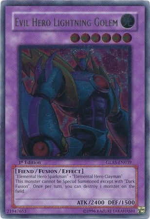 Evil Hero Lightning Golem (UTR) [GLAS-EN039] Ultimate Rare | Pegasus Games WI
