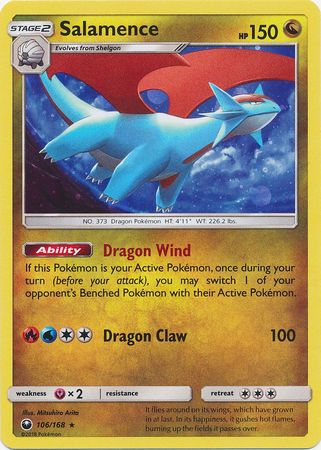 Salamence (106/168) (Cosmos Holo) [Sun & Moon: Celestial Storm] | Pegasus Games WI