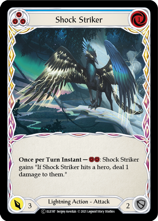 Shock Striker (Blue) [U-ELE197] Unlimited Rainbow Foil | Pegasus Games WI