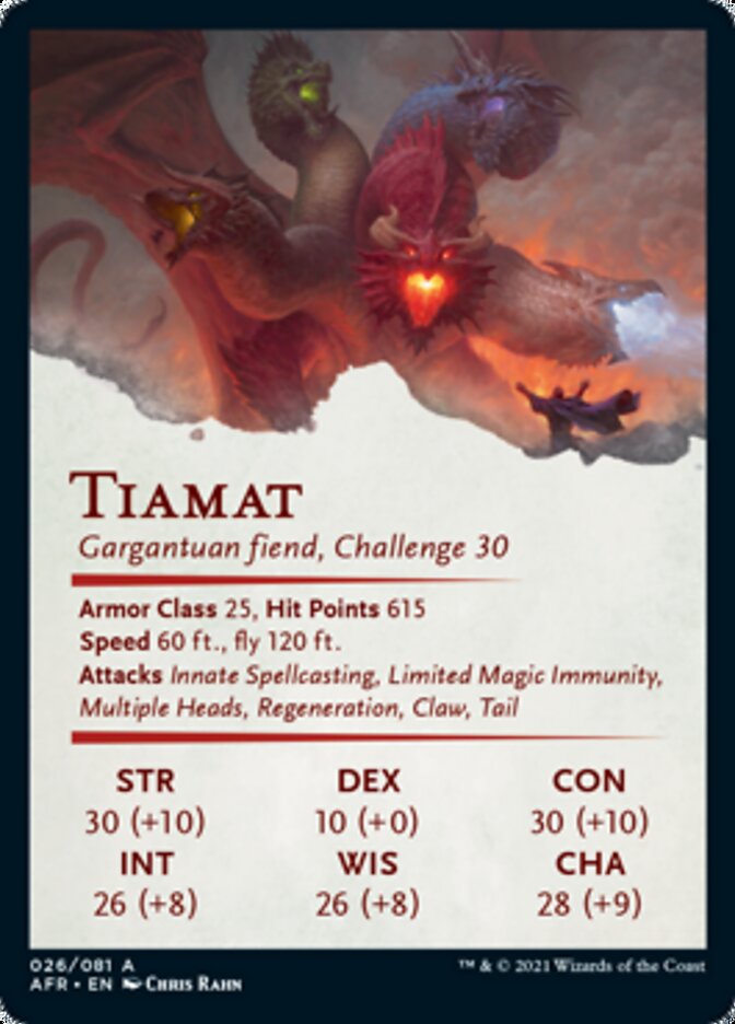 Tiamat Art Card [Dungeons & Dragons: Adventures in the Forgotten Realms Art Series] | Pegasus Games WI