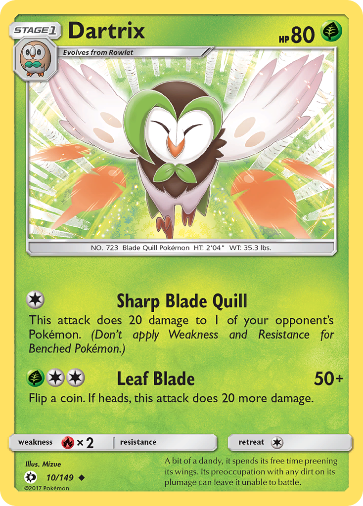 Dartrix (10/149) [Sun & Moon: Base Set] | Pegasus Games WI