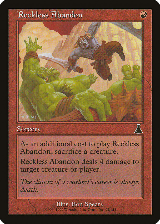 Reckless Abandon [Urza's Destiny] | Pegasus Games WI