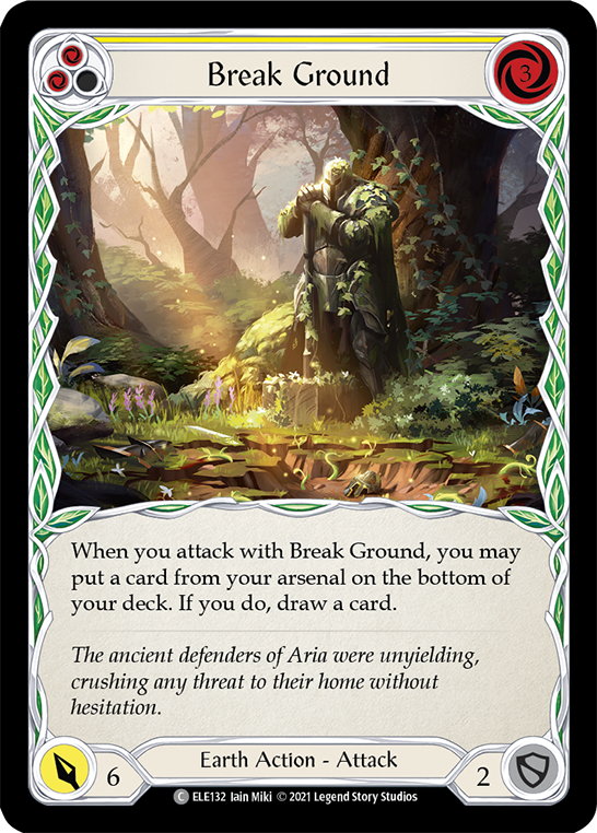 Break Ground (Yellow) [ELE132] (Tales of Aria)  1st Edition Rainbow Foil | Pegasus Games WI