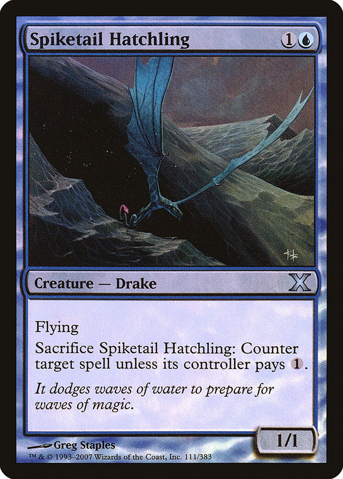 Spiketail Hatchling (Premium Foil) [Tenth Edition] | Pegasus Games WI