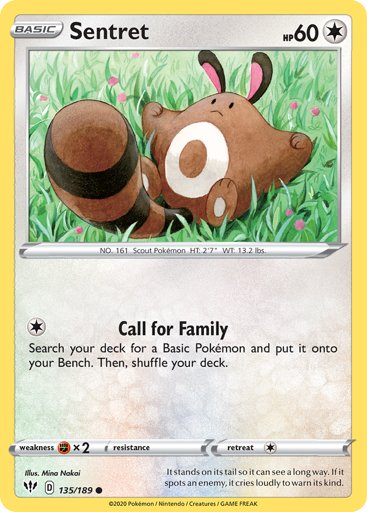 Sentret (135/189) [Sword & Shield: Darkness Ablaze] | Pegasus Games WI