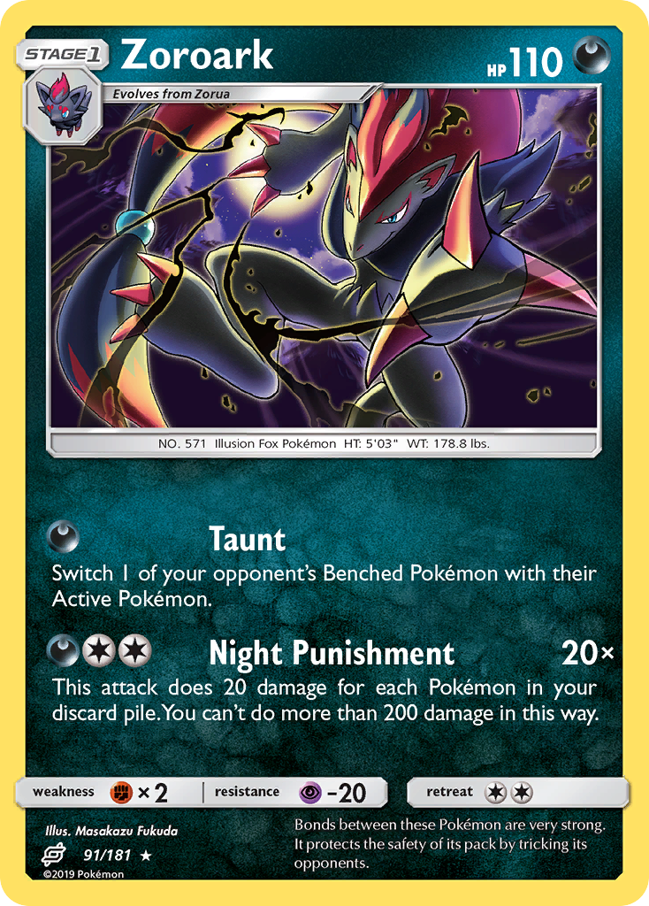 Zoroark (91/181) [Sun & Moon: Team Up] | Pegasus Games WI