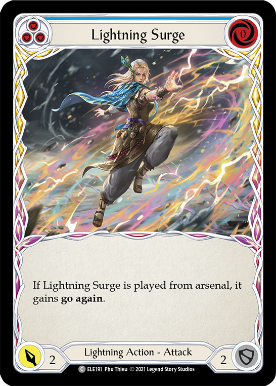 Lightning Surge (Blue) [ELE191] (Tales of Aria)  1st Edition Normal | Pegasus Games WI