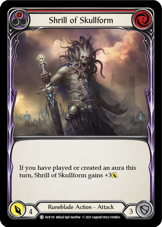 Shrill of Skullform (Red) [EVR116] (Everfest)  1st Edition Rainbow Foil | Pegasus Games WI