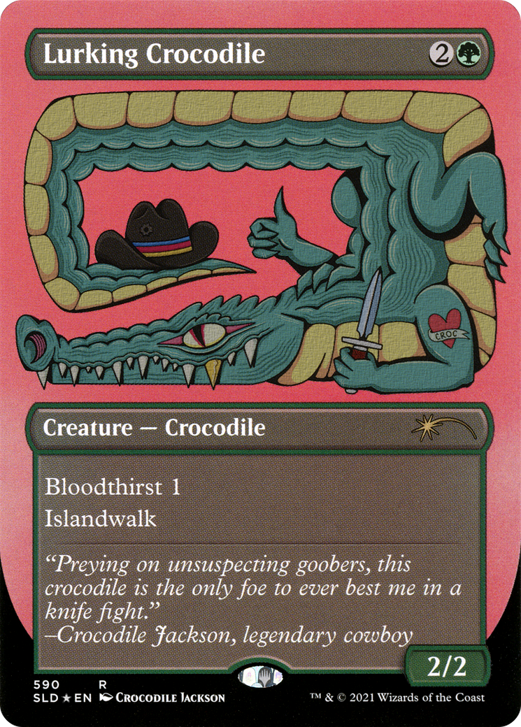 Lurking Crocodile (Foil Etched) [Secret Lair Drop Promos] | Pegasus Games WI