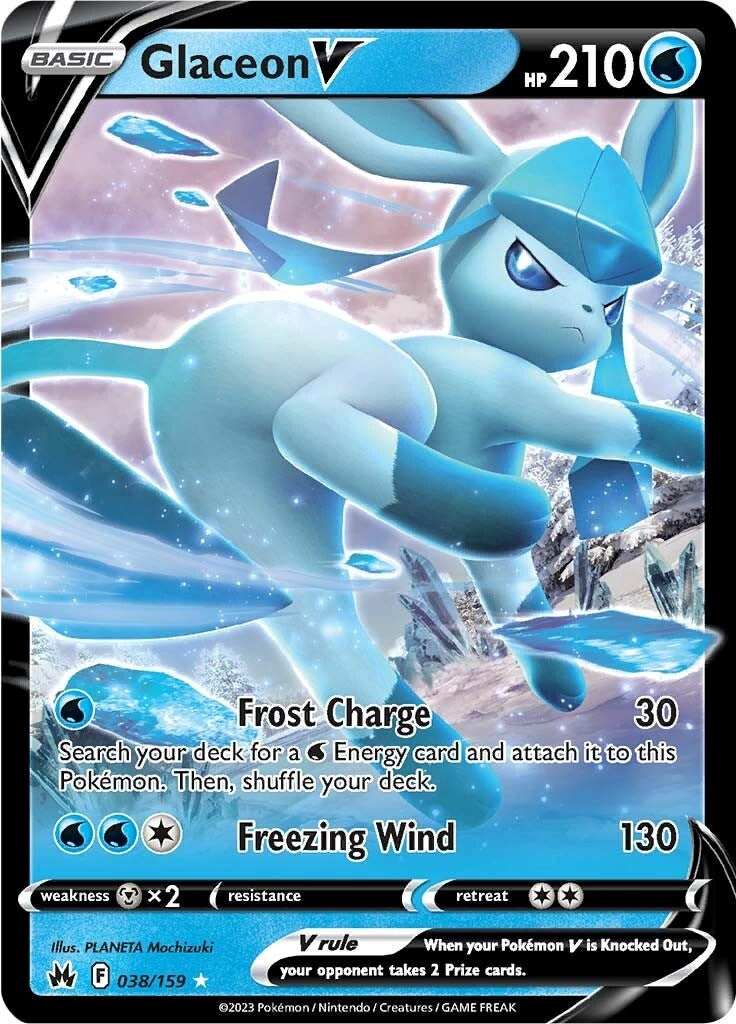 Glaceon V (038/159) [Sword & Shield: Crown Zenith] | Pegasus Games WI