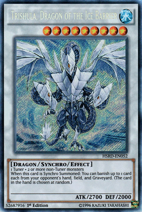 Trishula, Dragon of the Ice Barrier [HSRD-EN052] Secret Rare | Pegasus Games WI