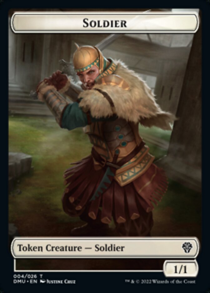Soldier // Badger Double-Sided Token [Dominaria United Tokens] | Pegasus Games WI