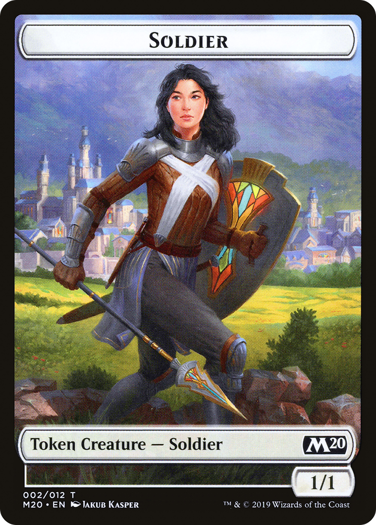 Soldier // Dinosaur Double-Sided Token [Game Night 2019 Tokens] | Pegasus Games WI