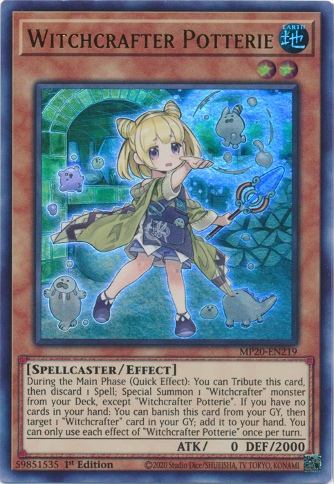 Witchcrafter Potterie [MP20-EN219] Ultra Rare | Pegasus Games WI