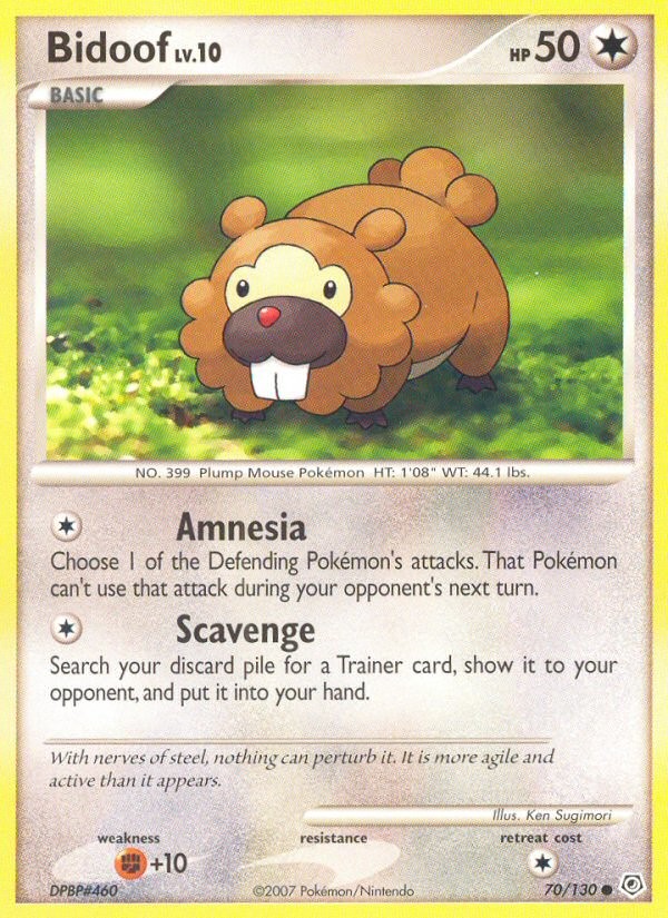 Bidoof (70/130) [Diamond & Pearl: Base Set] | Pegasus Games WI