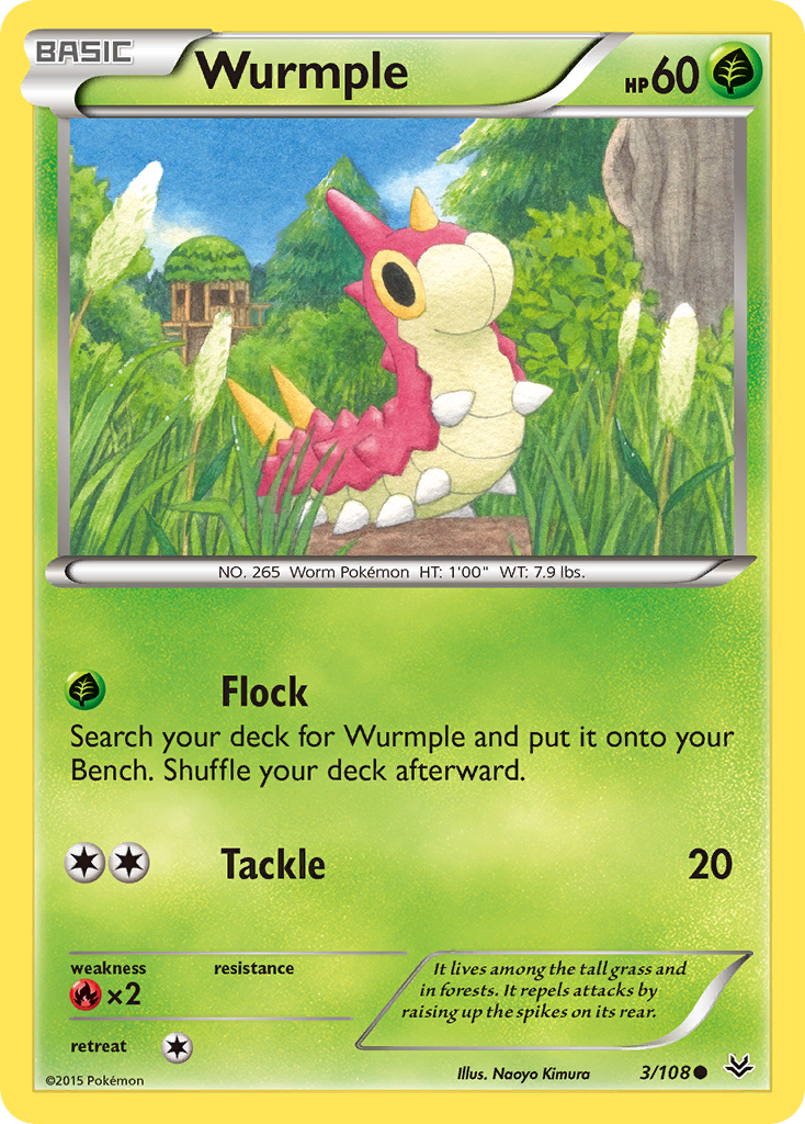 Wurmple (3/108) [XY: Roaring Skies] | Pegasus Games WI