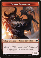 Human Warrior // Demon Berserker Double-Sided Token [Kaldheim Tokens] | Pegasus Games WI