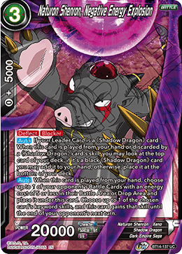 Naturon Shenron, Negative Energy Explosion (BT14-137) [Cross Spirits] | Pegasus Games WI