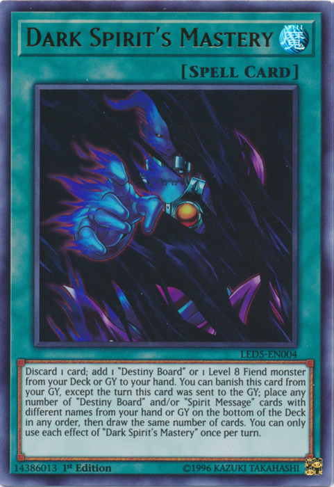 Dark Spirit's Mastery [LED5-EN004] Ultra Rare | Pegasus Games WI