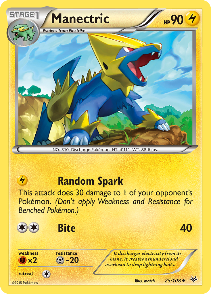 Manectric (25/108) [XY: Roaring Skies] | Pegasus Games WI