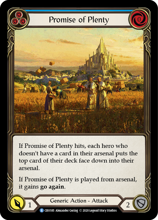 Promise of Plenty (Blue) [CRU185] 1st Edition Rainbow Foil | Pegasus Games WI