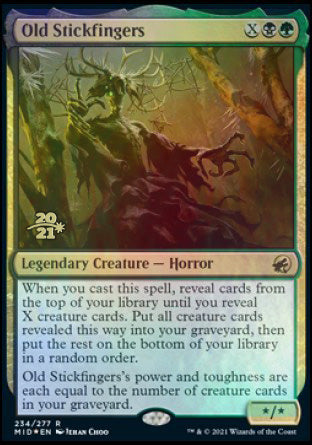 Old Stickfingers [Innistrad: Midnight Hunt Prerelease Promos] | Pegasus Games WI