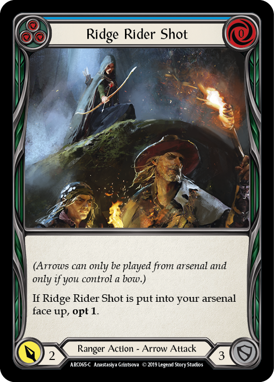 Ridge Rider Shot (Blue) [ARC065-C] 1st Edition Rainbow Foil | Pegasus Games WI