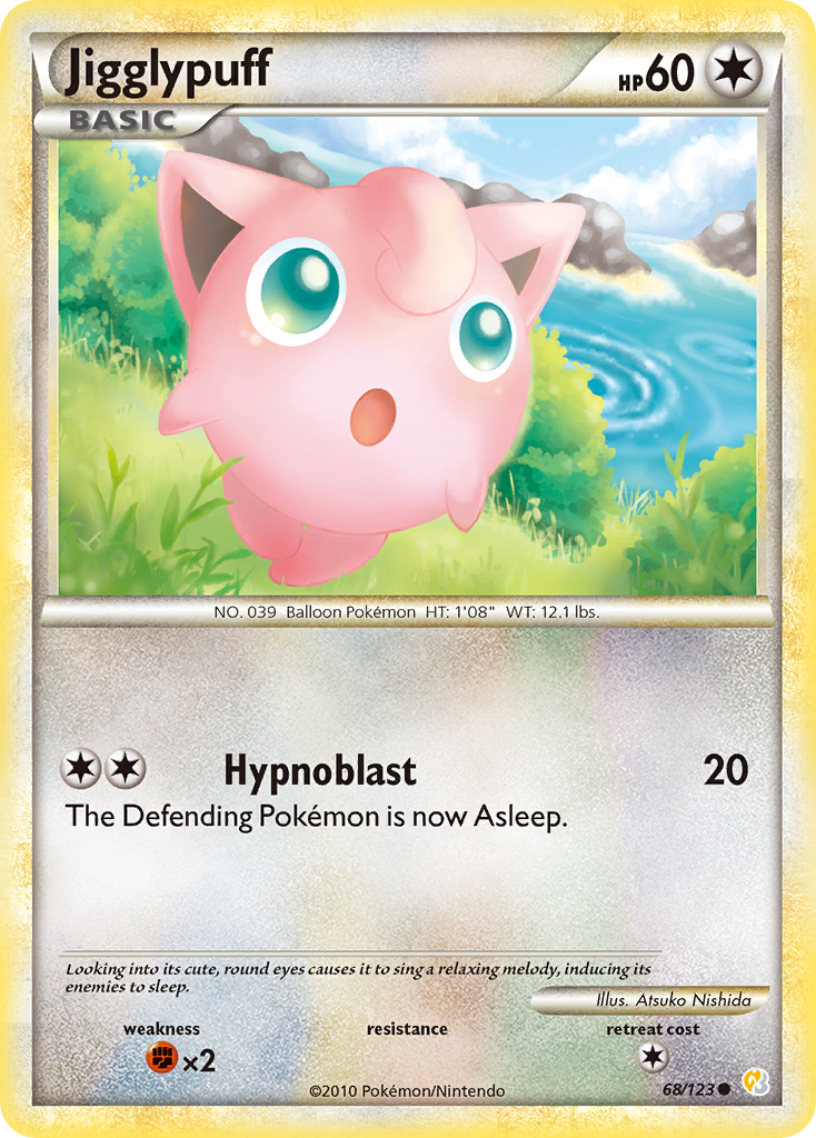 Jigglypuff (68/123) [HeartGold & SoulSilver: Base Set] | Pegasus Games WI