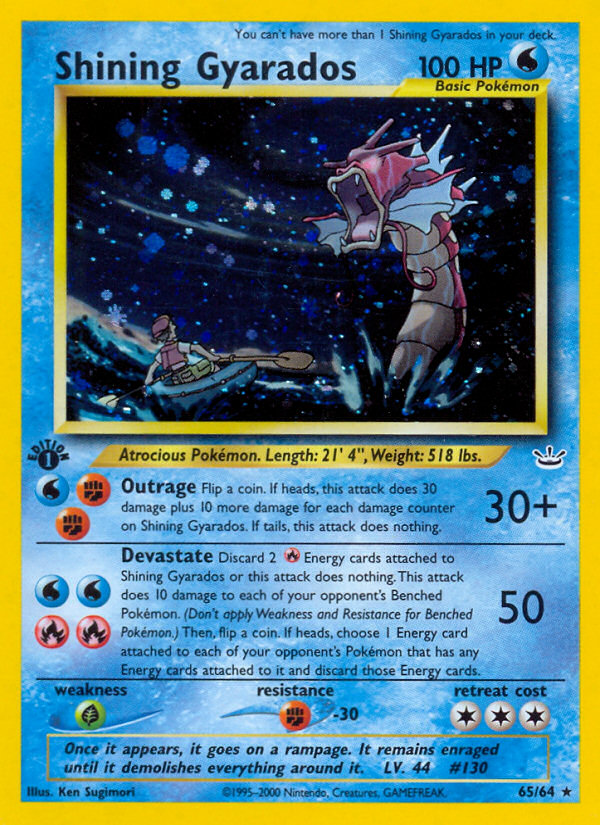 Shining Gyarados (65/64) [Neo Revelation 1st Edition] | Pegasus Games WI