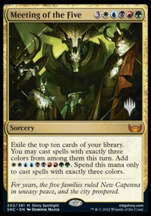 Meeting of the Five (Promo Pack) [Streets of New Capenna Promos] | Pegasus Games WI