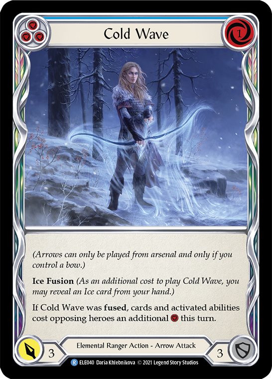 Cold Wave (Blue) [ELE040] (Tales of Aria)  1st Edition Rainbow Foil | Pegasus Games WI