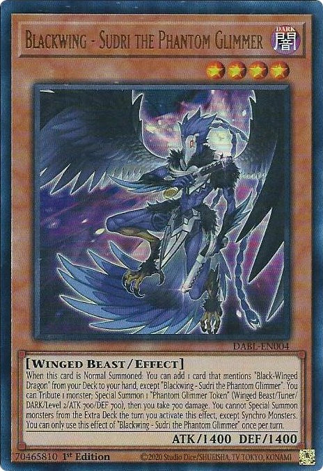 Blackwing - Sudri the Phantom Glimmer [DABL-EN004] Ultra Rare | Pegasus Games WI
