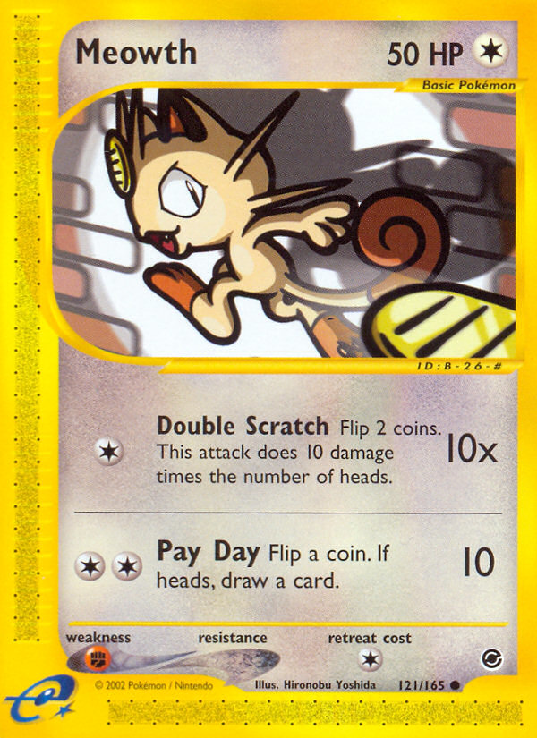 Meowth (121/165) [Expedition: Base Set] | Pegasus Games WI