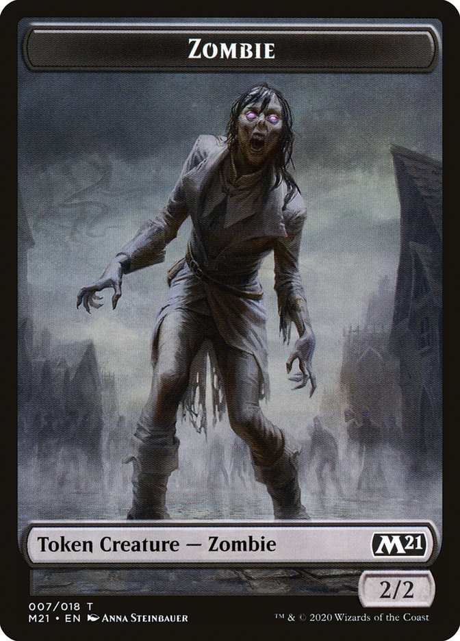 Cat (020) // Zombie Double-Sided Token [Core Set 2021 Tokens] | Pegasus Games WI