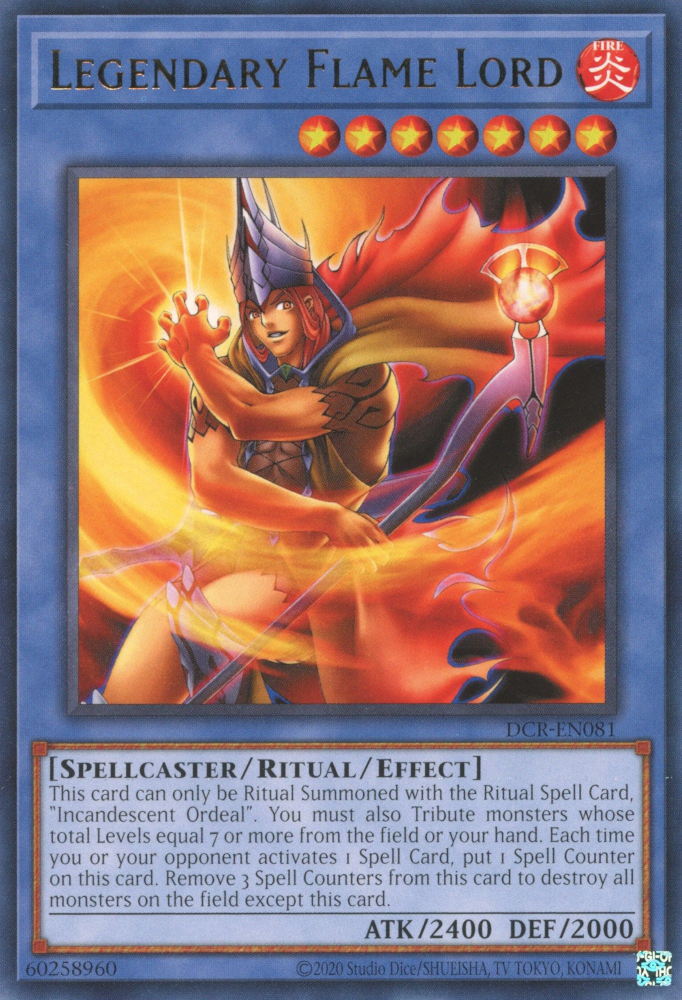 Legendary Flame Lord [DCR-EN081] Rare | Pegasus Games WI