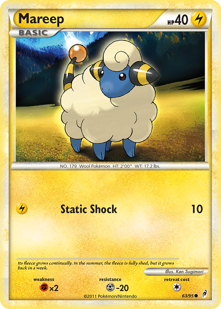 Mareep (63/95) [HeartGold & SoulSilver: Call of Legends] | Pegasus Games WI