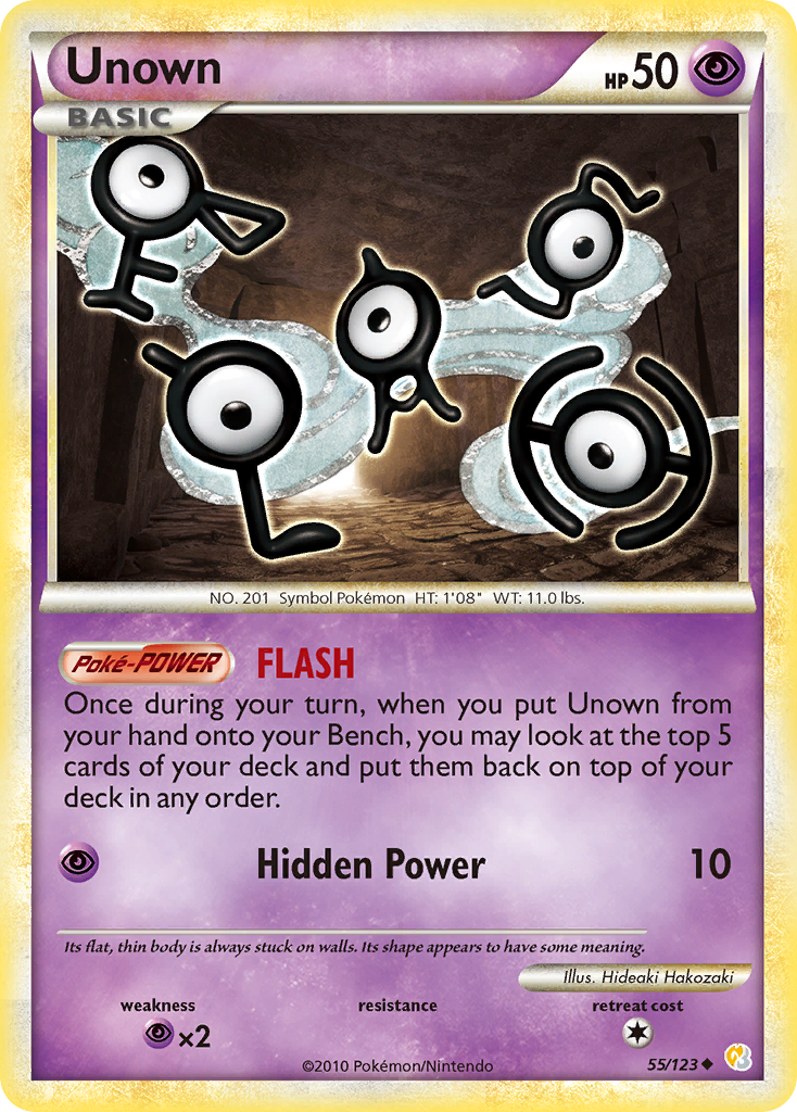 Unown (55/123) [HeartGold & SoulSilver: Base Set] | Pegasus Games WI