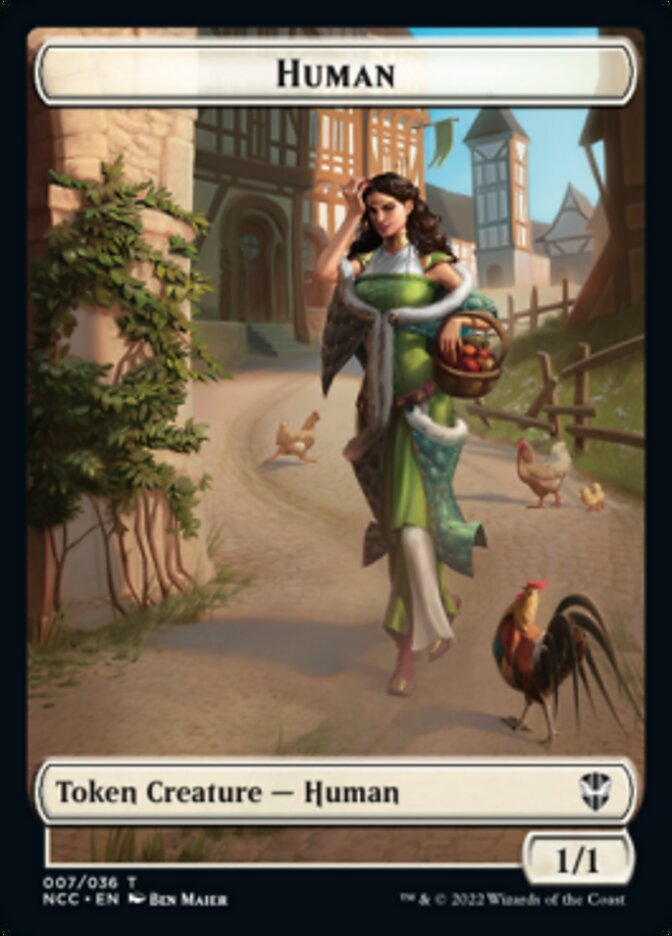 Eldrazi Spawn // Human Double-Sided Token [Streets of New Capenna Commander Tokens] | Pegasus Games WI