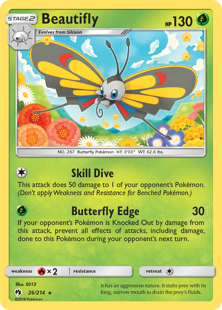 Beautifly (26/214) [Sun & Moon: Lost Thunder] | Pegasus Games WI