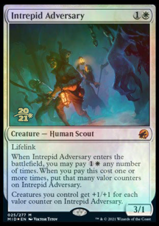 Intrepid Adversary [Innistrad: Midnight Hunt Prerelease Promos] | Pegasus Games WI