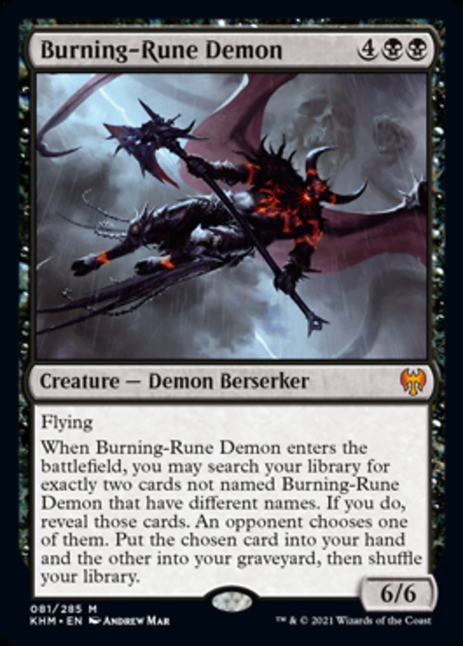Burning-Rune Demon [Kaldheim] | Pegasus Games WI