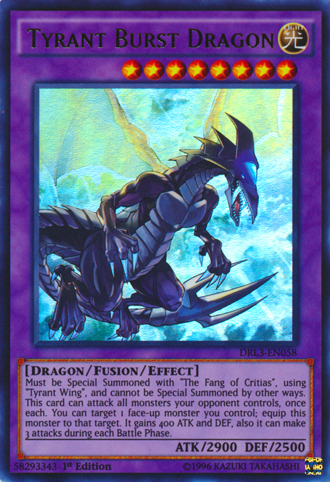 Tyrant Burst Dragon [DRL3-EN058] Ultra Rare | Pegasus Games WI